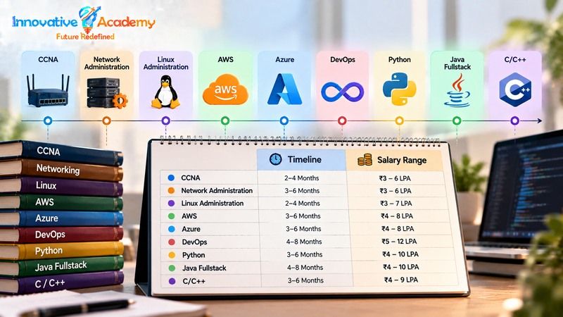 One Timeline, One Salary Table, Nine Different IT Courses: What Actually Varies 